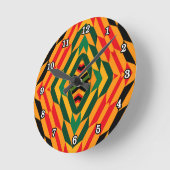 Designer Kente Print Wall klok (Hoek)