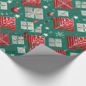 Designer Kerst Patroon Wrapping Papier (Hoek)