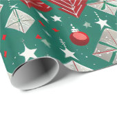 Designer Kerst Patroon Wrapping Papier (Rol Hoek)