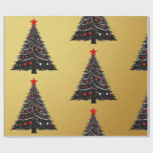 Designer Kerst Patroon Wrapping Papier (Vlak)