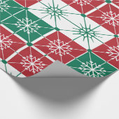 Designer Kerst Patroon Wrapping Papier (Hoek)