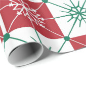 Designer Kerst Patroon Wrapping Papier (Rol Hoek)