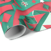 Designer Kerst Patroon Wrapping Papier (Rol Hoek)