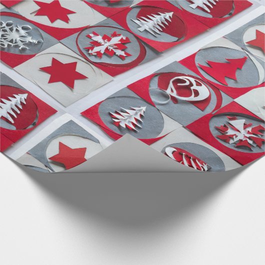 Designer Kerst Patroon Wrapping Papier (Hoek)