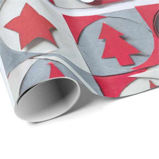 Designer Kerst Patroon Wrapping Papier (Rol Hoek)