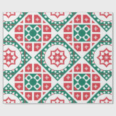 Designer Kerst Patroon Wrapping Papier (Vlak)