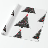 Designer Kerst Patroon Wrapping Papier (Uitgerold)