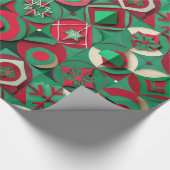 Designer Kerst Patroon Wrapping Papier (Hoek)