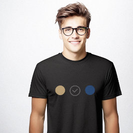 Designer Kleurenthema Minimalistisch Zwart T-shirt