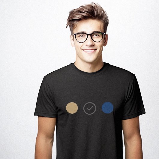 Designer Kleurenthema Minimalistisch Zwart T-shirt