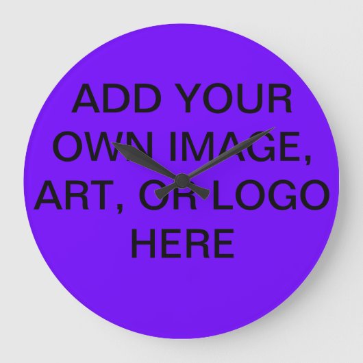 DESIGNER-KLOCK - VOEG UW EIGEN AFBEELDINGEN TOE GROTE KLOK (Voorkant)