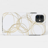 Designer krabbelpatroon in goud op wit Case-Mate iPhone case (Achterkant (horizontaal))