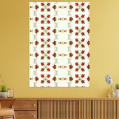 Designer kunst aan de muur met accenten van rood canvas afdruk (Insitu (Woonkamer))