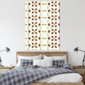 Designer kunst aan de muur met accenten van rood canvas afdruk (Insitu (Slaapkamer))