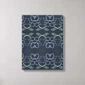 Designer kunst aan de muur met marineblauw canvas afdruk (Voorkant)