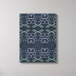 Designer kunst aan de muur met marineblauw canvas afdruk