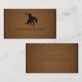 Designer Leather Rustic Western Country Horse Visitekaartje (Voorkant / Achterkant)
