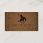 Designer Leather Rustic Western Country Horse Visitekaartje (Voorkant)