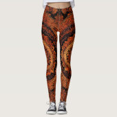 Designer Leggings met Tattoo-geïnspireerde Pattern (Voorkant)