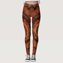 Designer Leggings met Tattoo-geïnspireerde Pattern