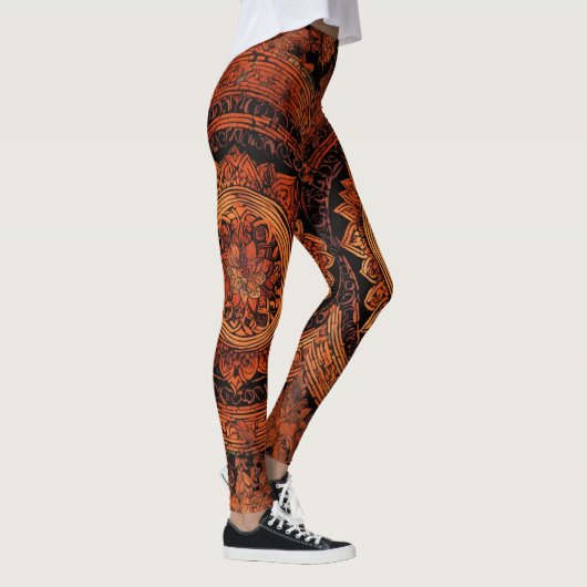Designer Leggings met Tattoo-geïnspireerde Pattern (Rechts)