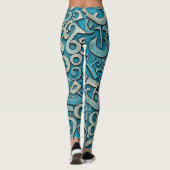 Designer-Leggings mit ausgefallenem Muster Leggings (Achterkant)