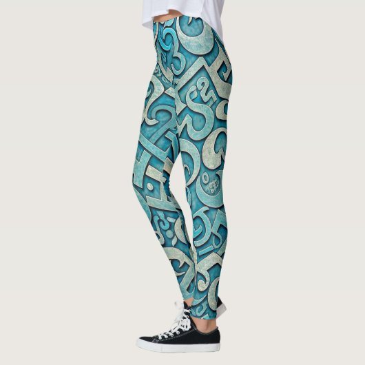 Designer-Leggings mit ausgefallenem Muster Leggings (Links)