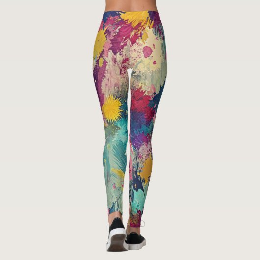 Designer-Leggings mit ausgefallenem Muster Leggings (Achterkant)