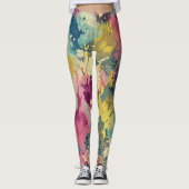 Designer-Leggings mit ausgefallenem Muster  Leggings (Voorkant)