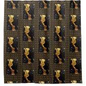 Designer Liquid Gold Black Monochrome Luxury Chris Douchegordijn (Voorkant)