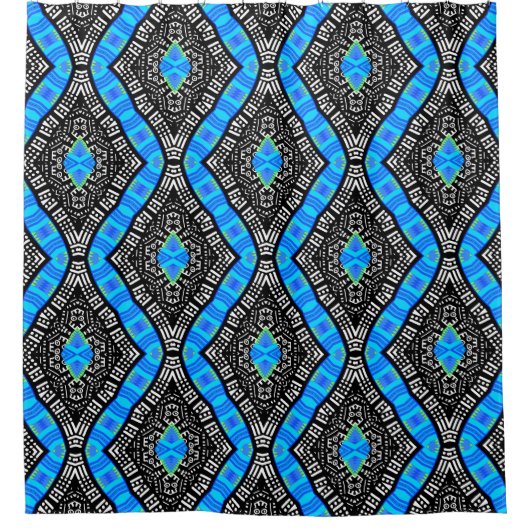 designer modderdoek douchegordijn (Voorkant)