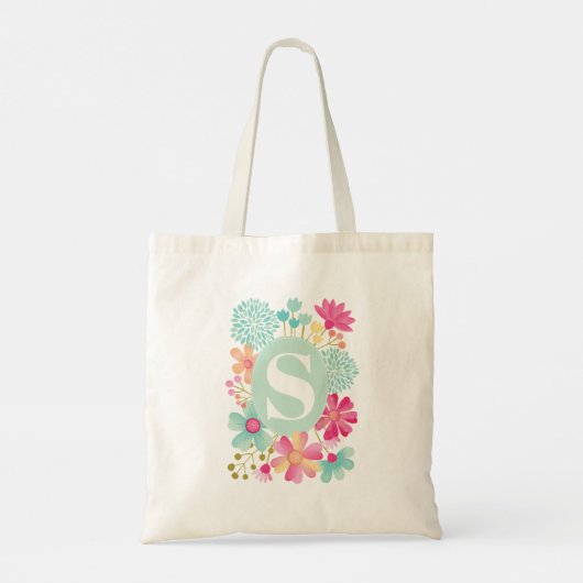 Designer Monogram Initial Canvas Tote Bag (Achterkant)