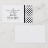 Designer Monogram stijlvolle zwarte witte poolpunt Visitekaartje (Voorkant / Achterkant)