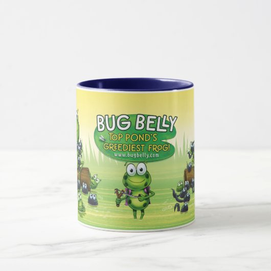 Designer Mug with frog characters design Mok (Midden)