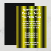 Designer Neon Lights uitnodiging (Voorkant / Achterkant)