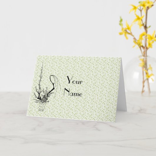 Designer Note Kaart Sjabloon (Gele Bloem)