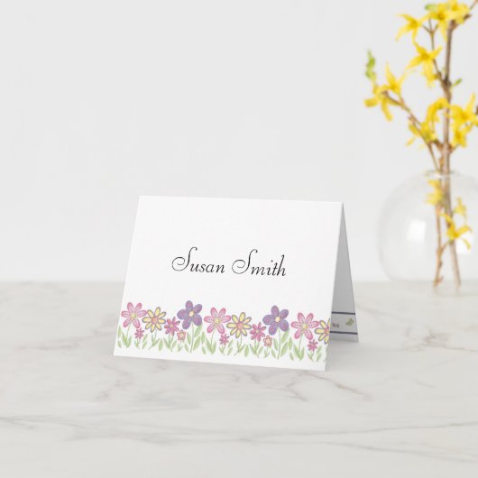 Designer Note-kaarten Kaart (Gele Bloem)