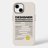 Designer Nutrition Facts Funny Case-Mate iPhone Case (Achterkant)