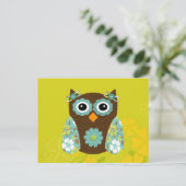 Designer Owl Alice Briefkaart (Staand voorkant)