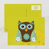 Designer Owl Alice Briefkaart (Voorkant / Achterkant)