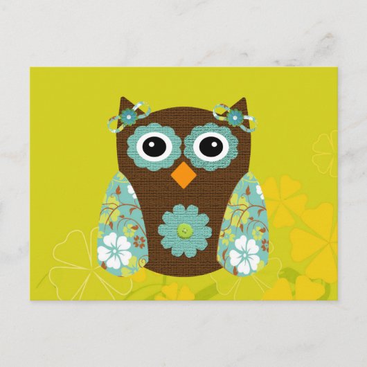 Designer Owl Alice Briefkaart (Voorkant)