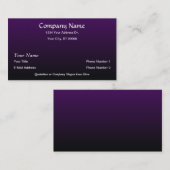 Designer Paarse Black Fade Visitekaartjes (Voorkant / Achterkant)