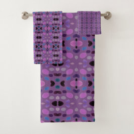 Designer Paarse handdoekset Bad Handdoek