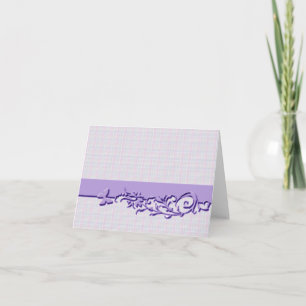 Designer Paarse Note Cards Kaart