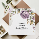 Designer Paarse Roos bedankkaart