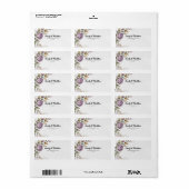 Designer Paarse Roos Retour Adreslabels Etiket (Full Sheet)