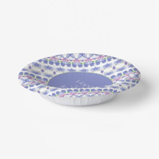 Designer Paarse wit en groen Papieren Kommen (Gebogen)