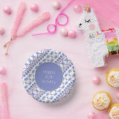 Designer Paarse wit en groen Papieren Kommen (Feest)