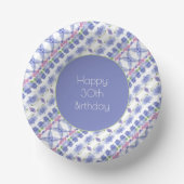 Designer Paarse wit en groen Papieren Kommen (Voorkant)