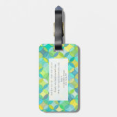 Designer Patroon Gepersonaliseerde Bagage Label (Achterkant verticaal)